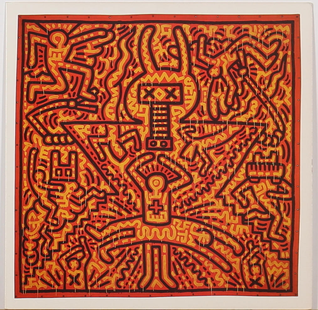 VERNISSAGEKORT. Offsettryck. Keith Haring. 1997. Tony Shafrazi Gallery, New York.