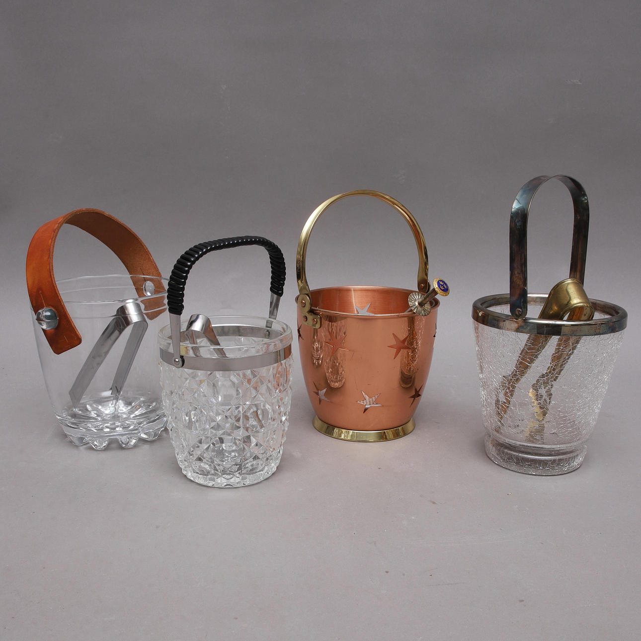 ISHINKAR, 4 st, glas & koppar.