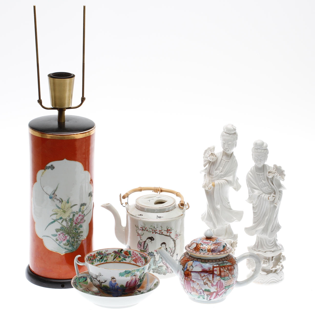 PARTI OSTINDISKA FÖREMÅL, 6 delar.