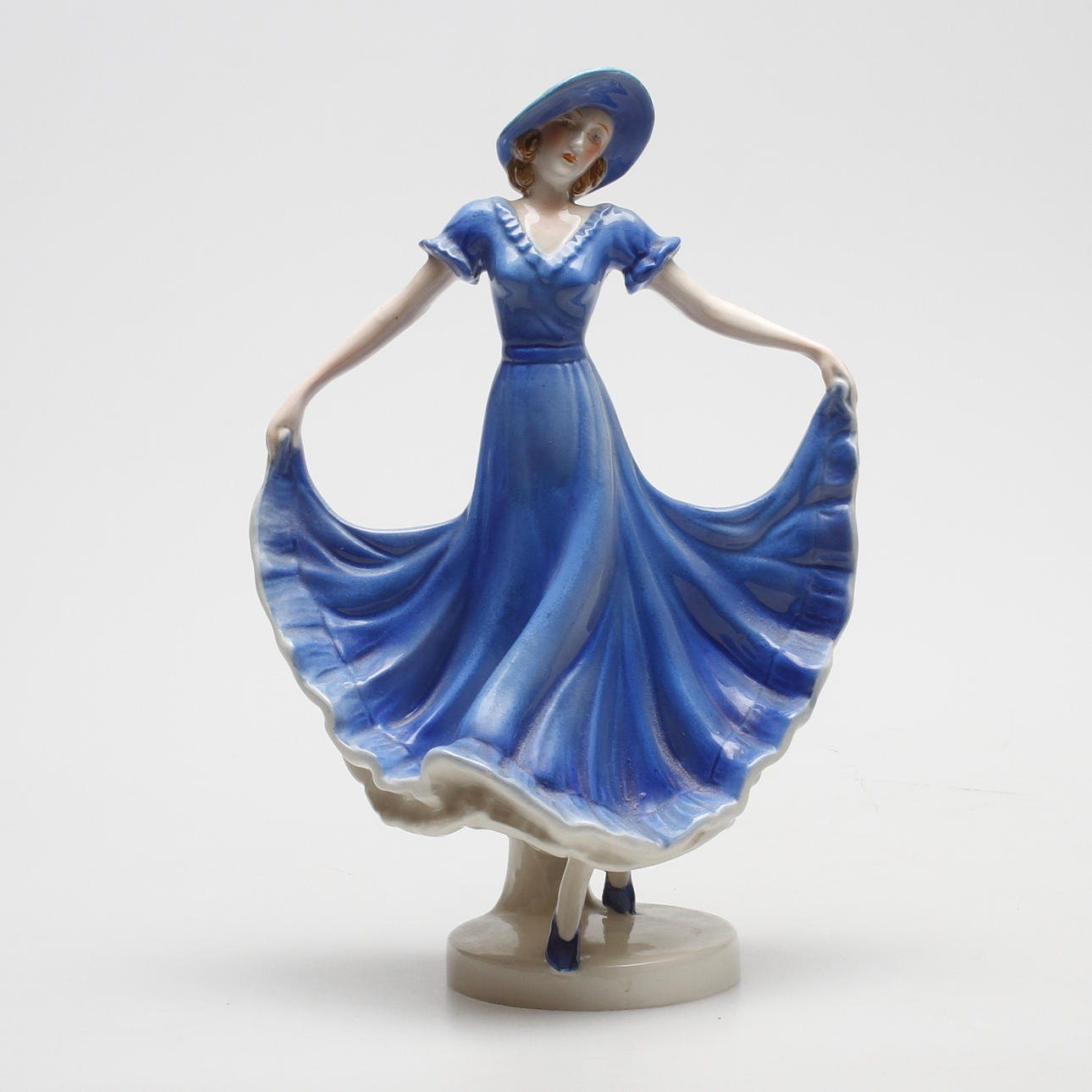 FIGURIN, keramik, Art Deco, Tjeckslovakien, 1900-talets första hälft.