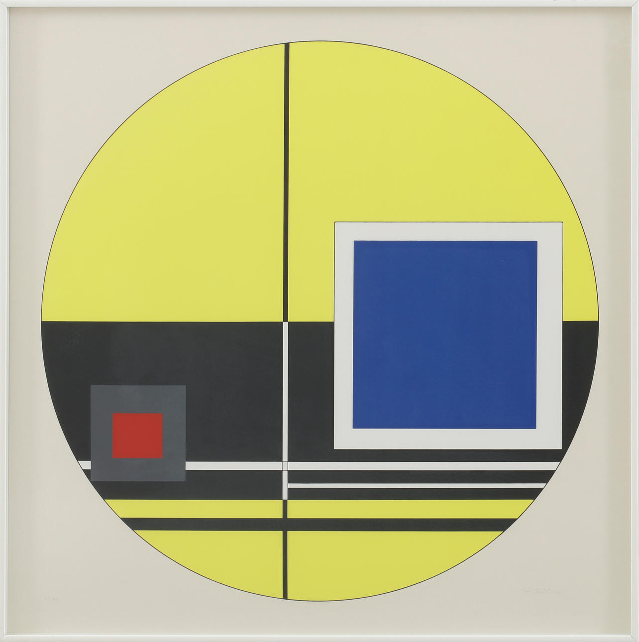 JEAN ALBERT GORIN. Geometric composition, color serigraphy, numbered 48/175 and signed.