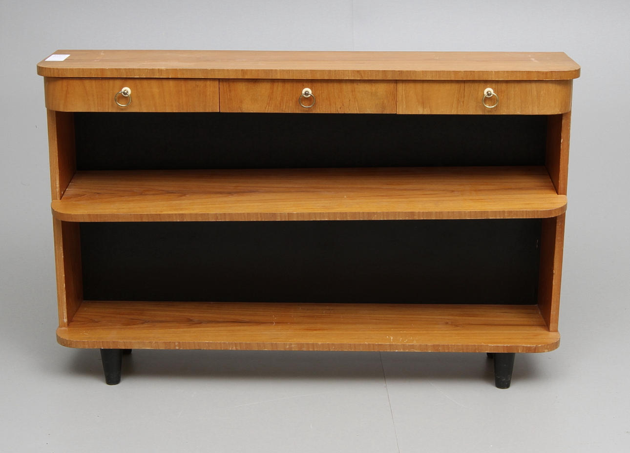 BOKHYLLA, teak/svart, 1950/60-tal.