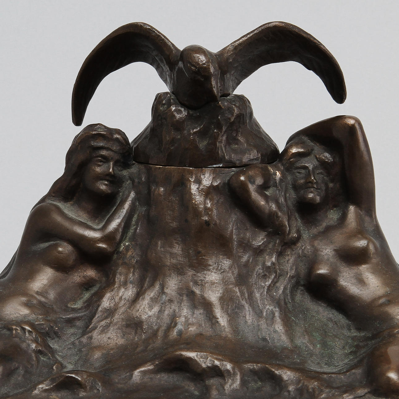 SKRIVSTÄLL OCH BREVPRESS, Carl Hjalmar Norrström, signerad, jugend.