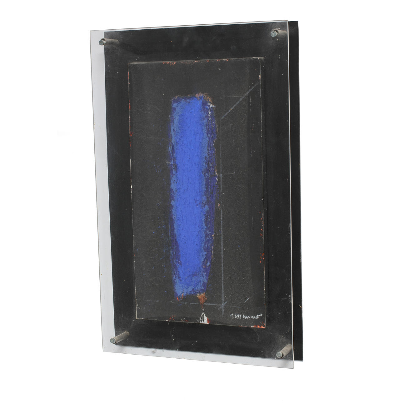 JAMES COIGNARD. Skulptur, blandteknik på pannå, signerad.