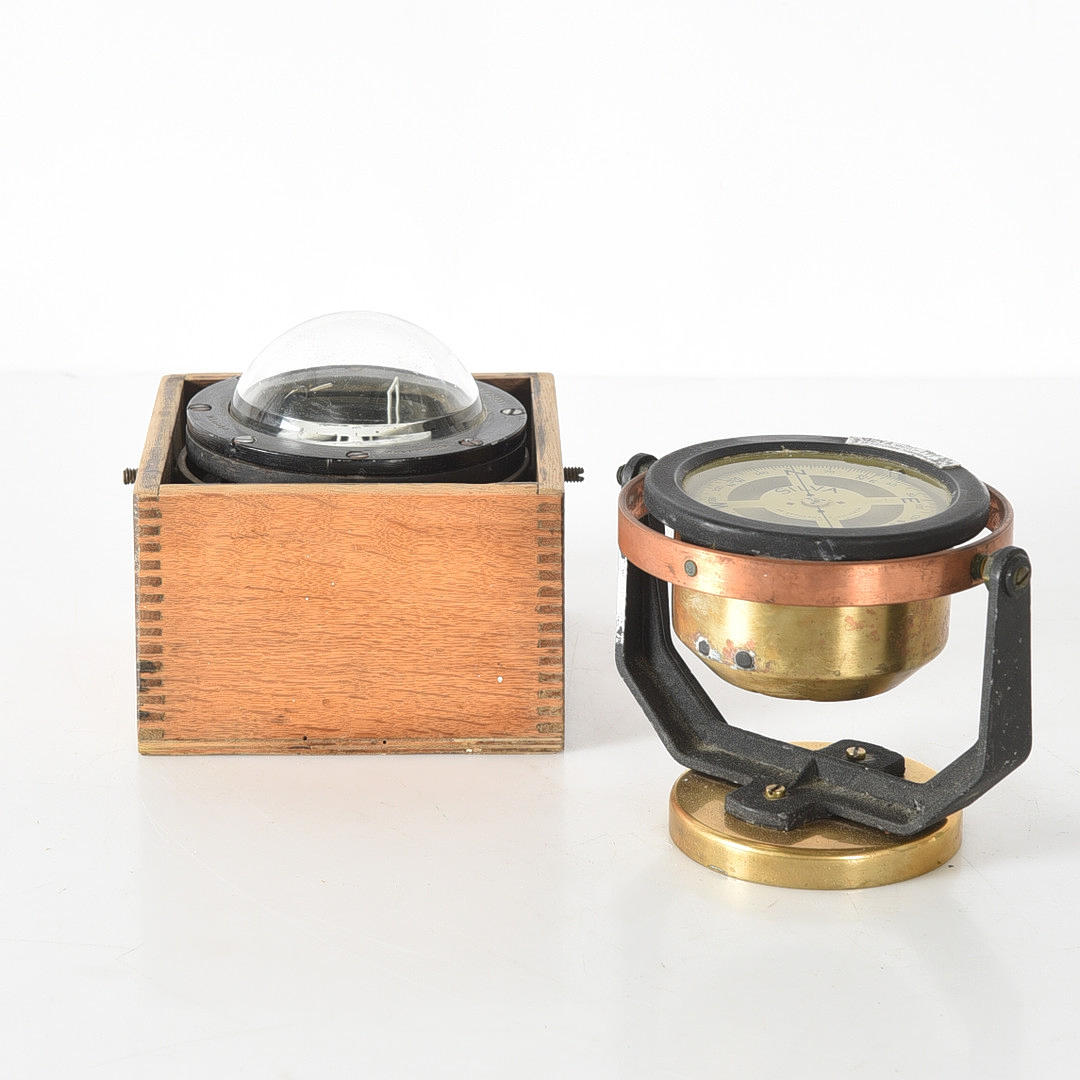 COMPASSES, 2 pieces, 1900s.