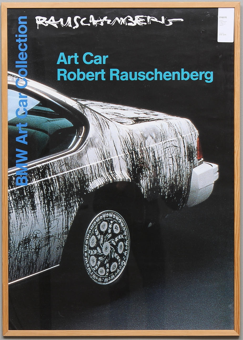 ROBERT RAUSCHENBERG. Affisch, "Art Car" BMW Art Collection.