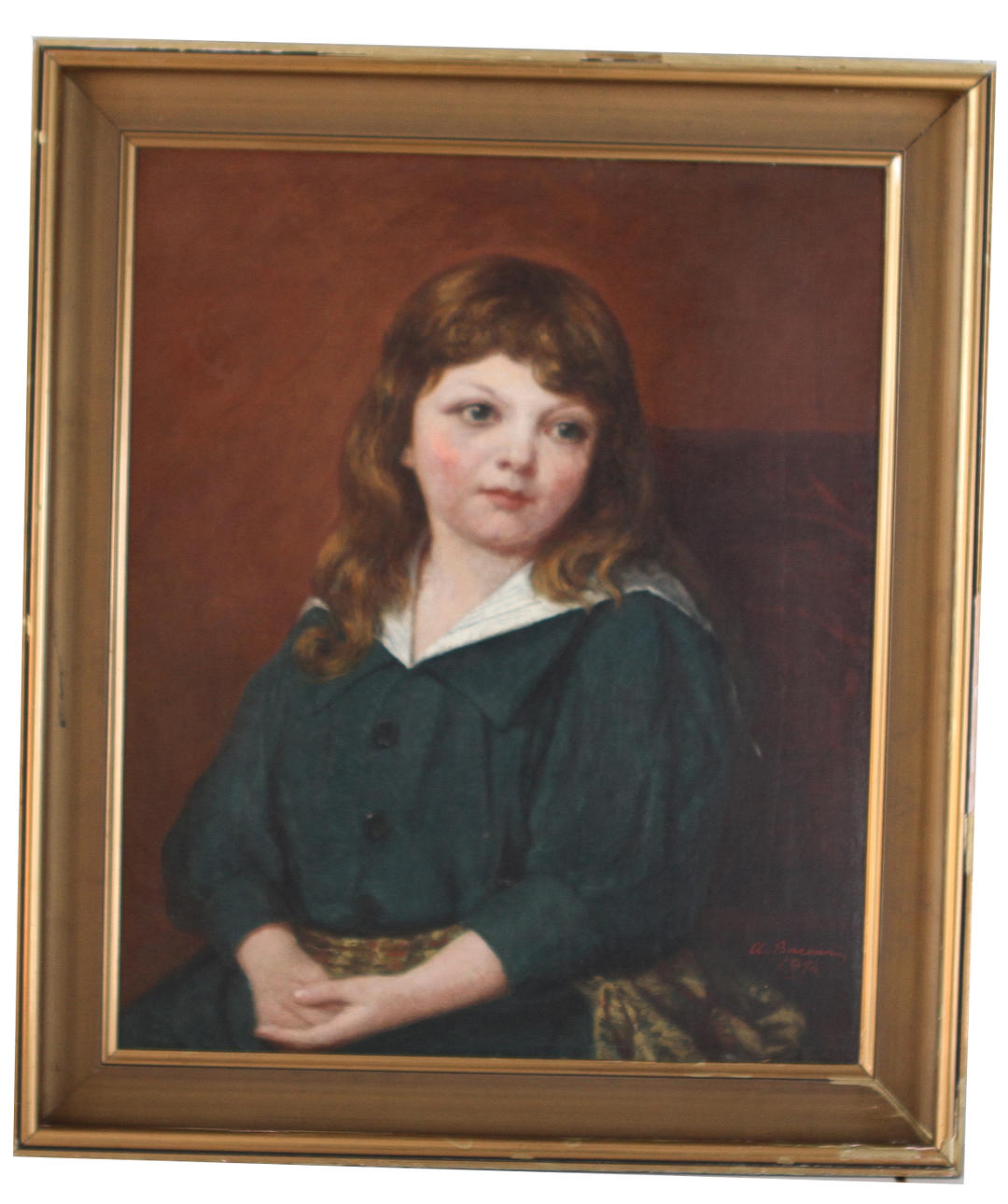 A BACCANI. Olja på uppfodrad duk. Signerad 1894.