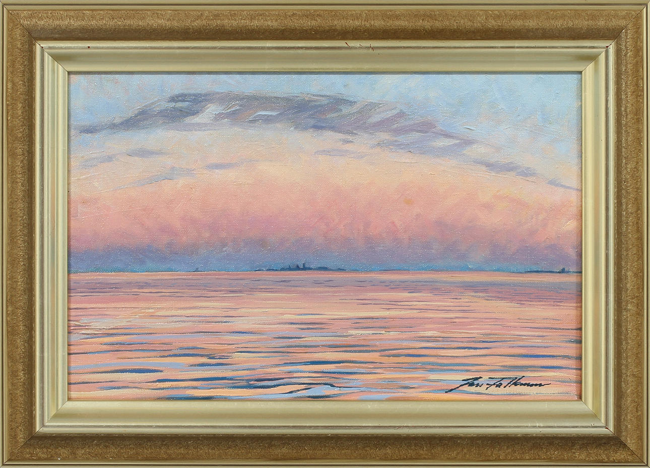 JAN FALKMAN. "Kväll Vinga", olja på duk, signerad.