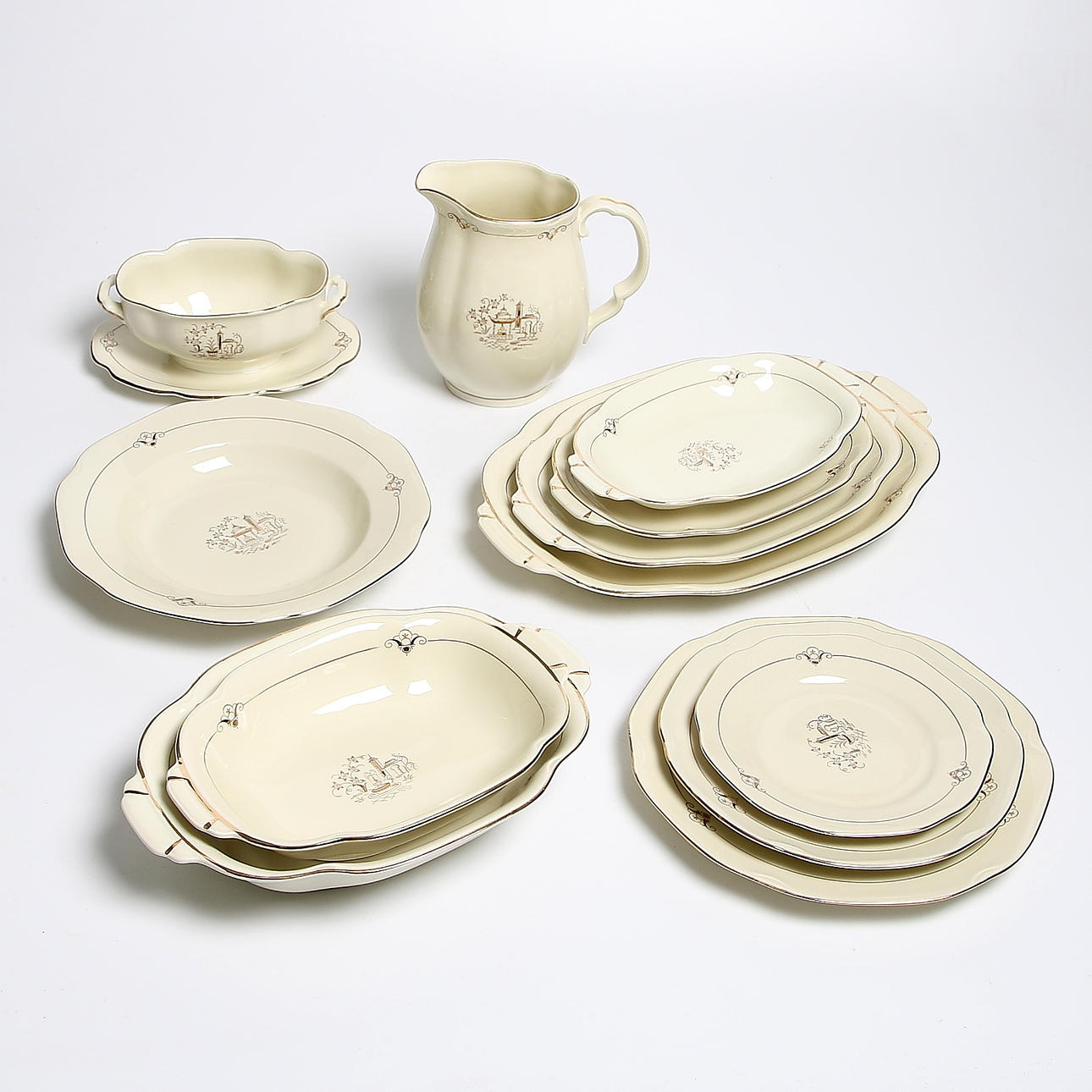 MATSERVIS, 58 delar, "Birma", Rörstrand/ALP Lidköping.