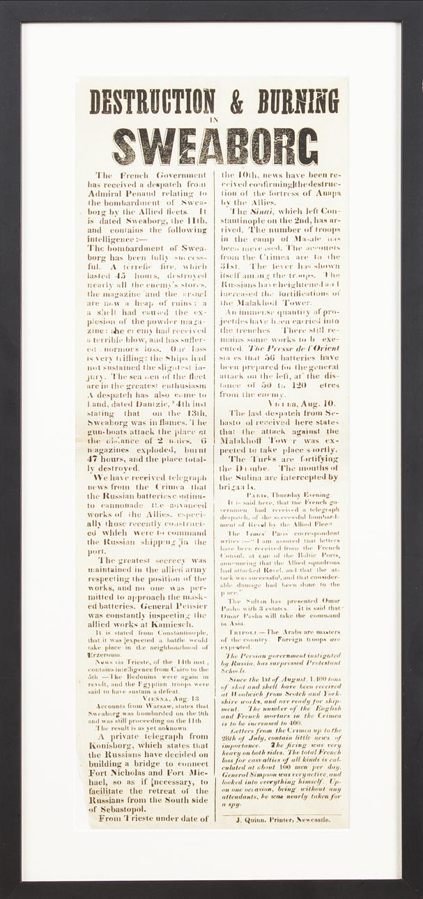 Envío de la guerra de Crimea 1855.