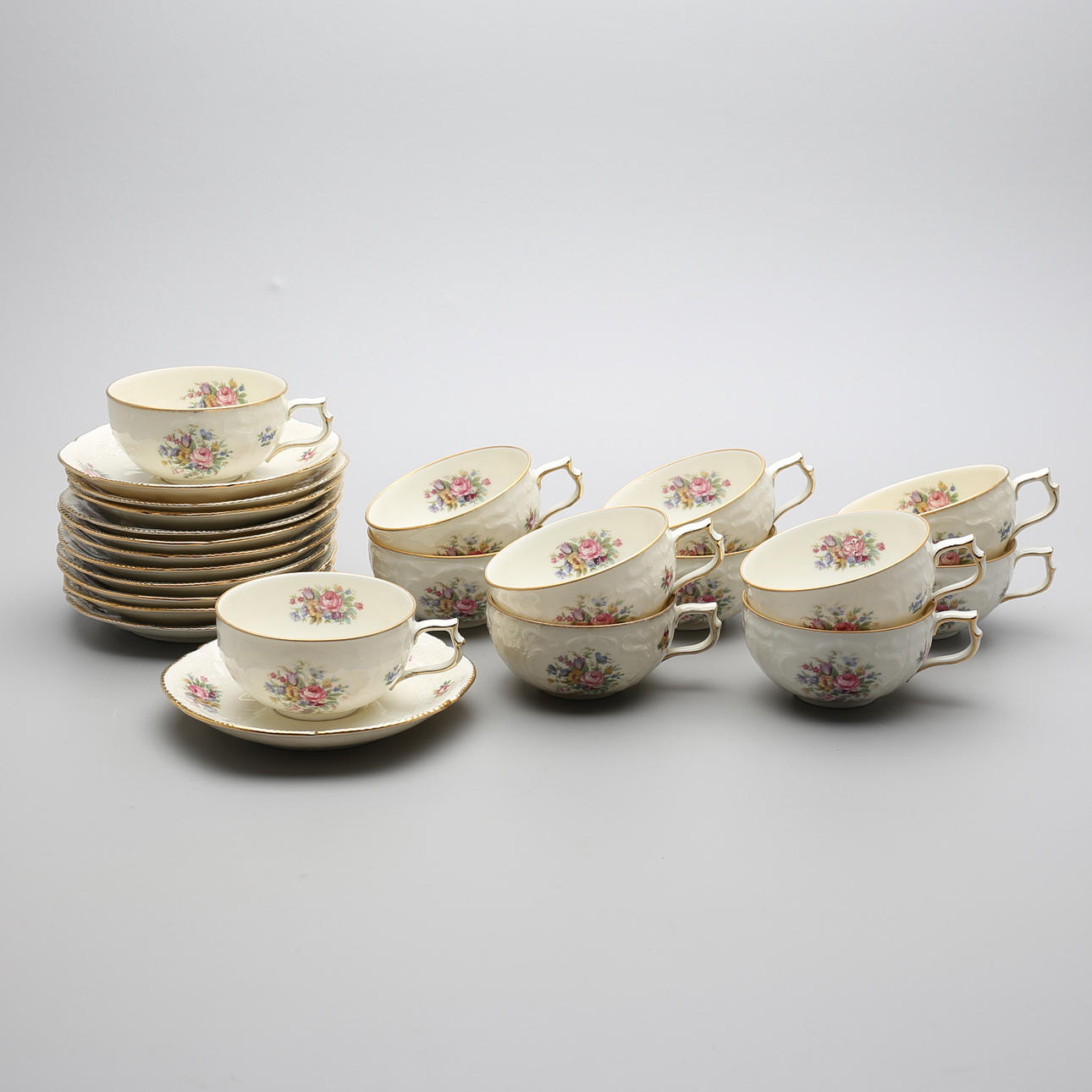 KAFFESERVIS, 24 delar, porslin, "Sanssouci", Rosenthal, 1900-tal.