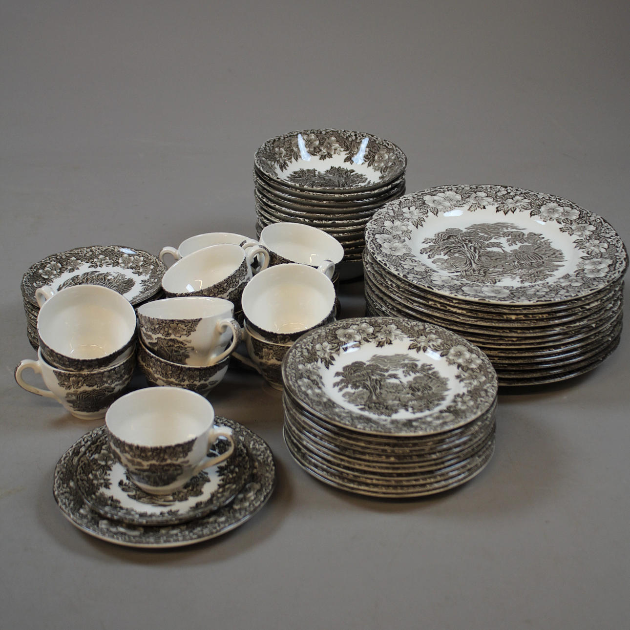 TABLEWARE 60 pieces, Unicorn tableware, England.