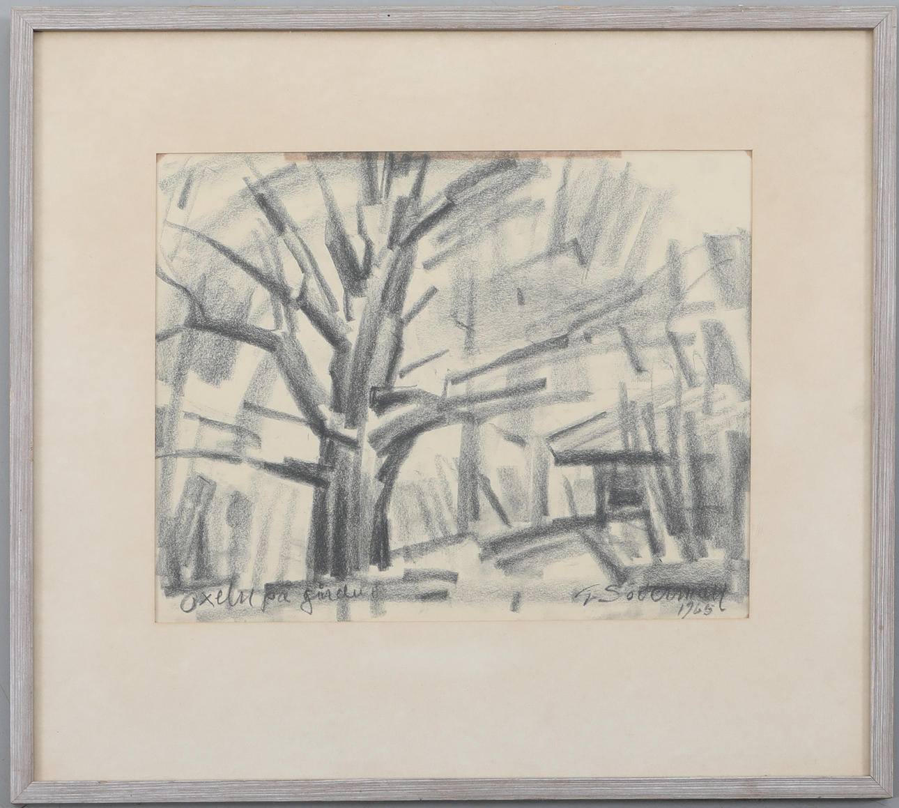 GUNNAR SÖDERMAN. Drawing, signed, Söderman dated -1965.