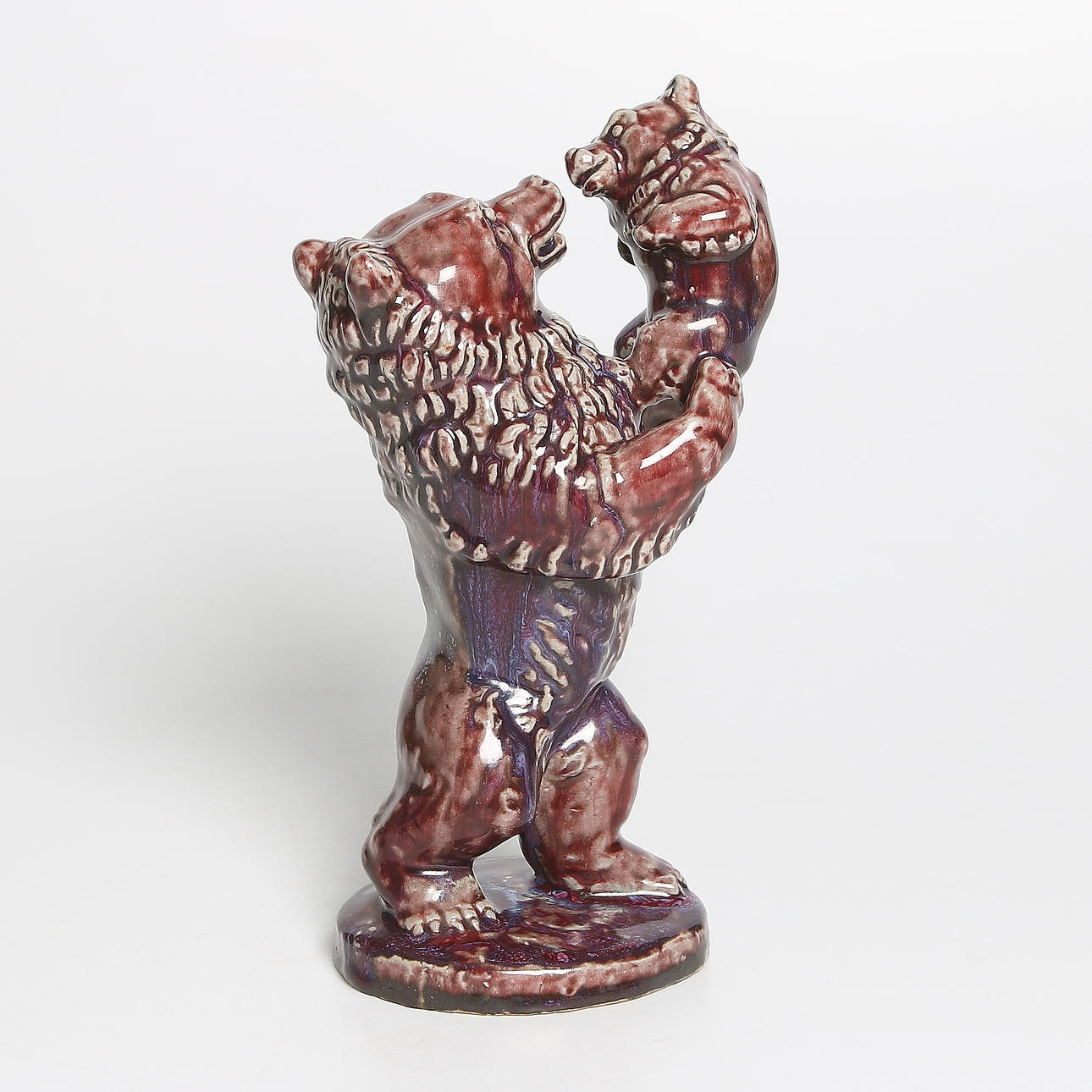 SKULPTUR, björnar, keramik, Andersson & Johansson, Höganäs, 1920-tal. Signerad.