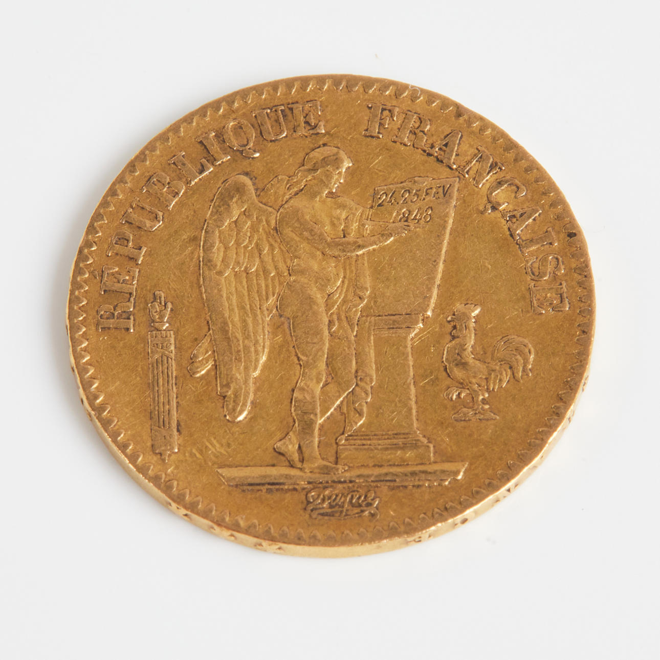 MONEDA DE ORO, Francia, 20 francos 1849.