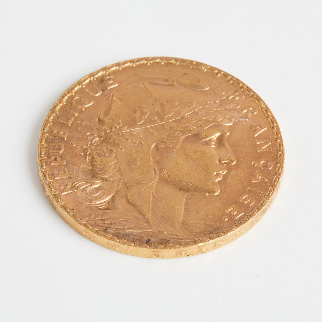 MONEDA DE ORO, Francia, 20 francos 1912.