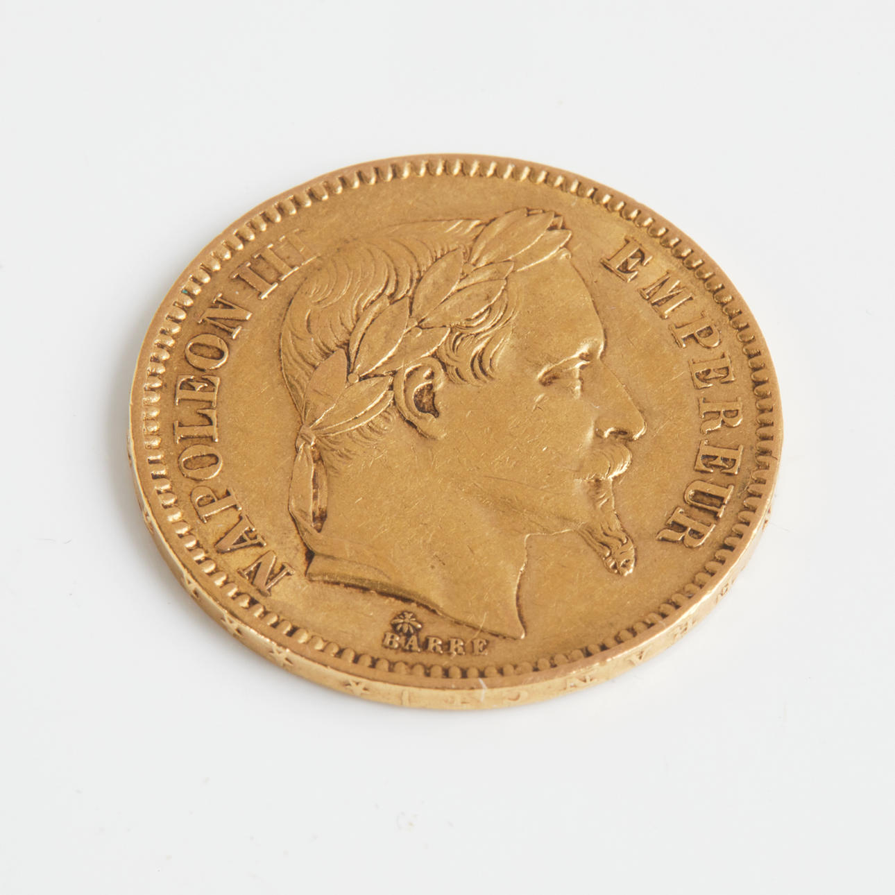 MONEDA DE ORO, Francia, 20 francos 1864.