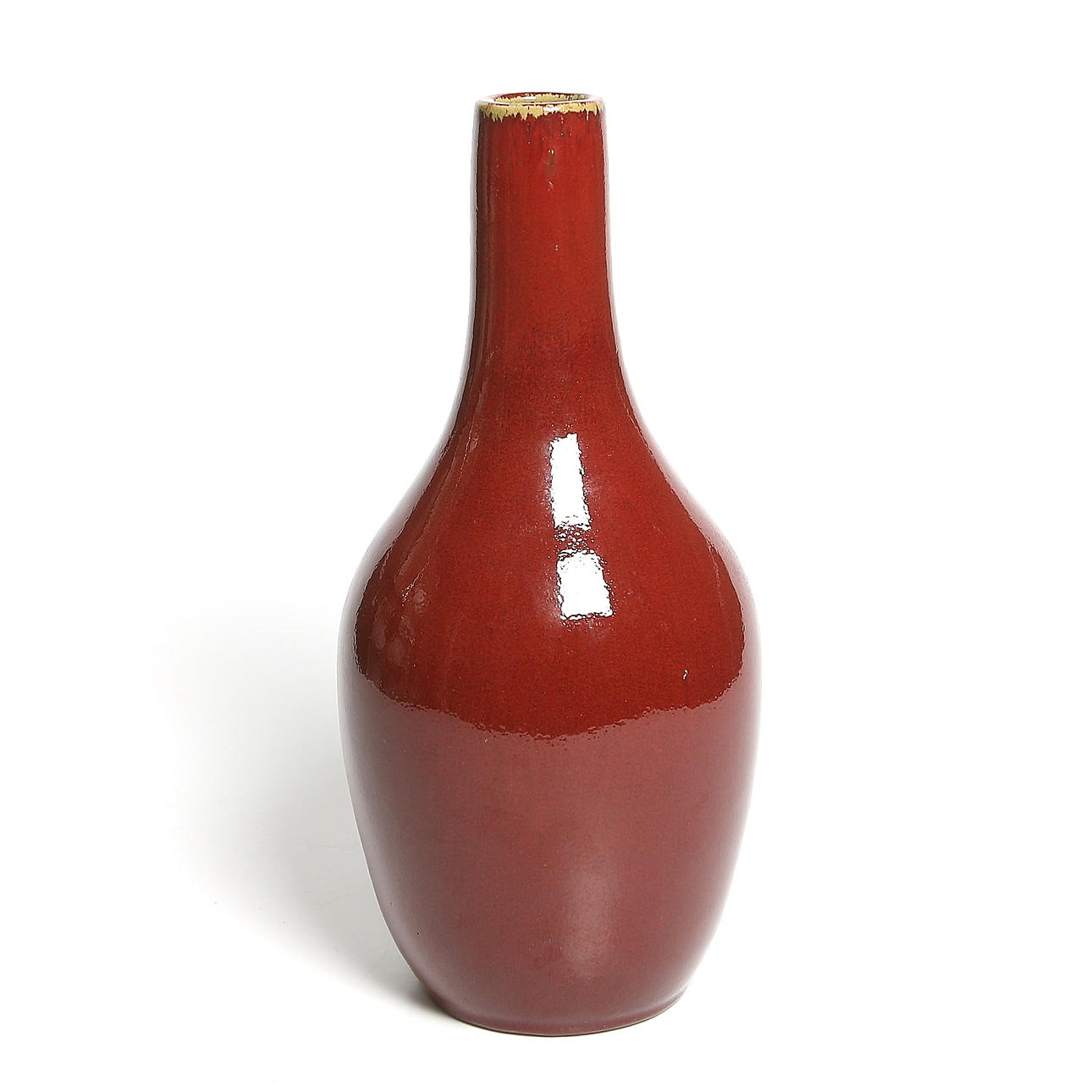 VAS, stengods, Sang de Boeuf, Kina, 1800/1900-tal.