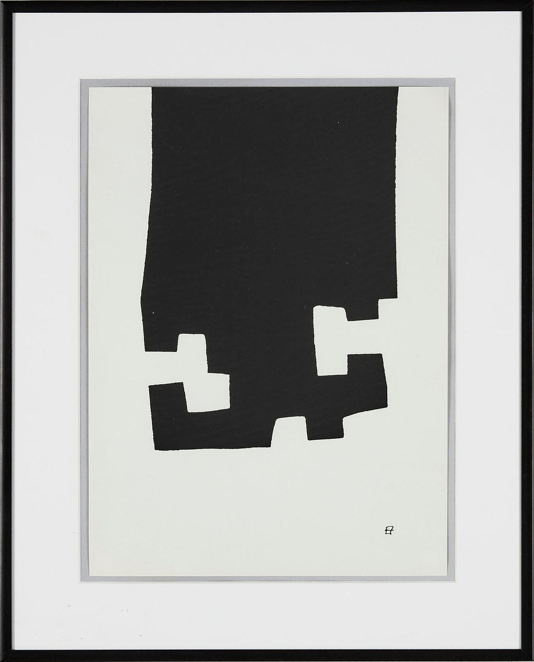 EDUARDO CHILLIDA. Composition, serigraphy, 1982, signed in the print.