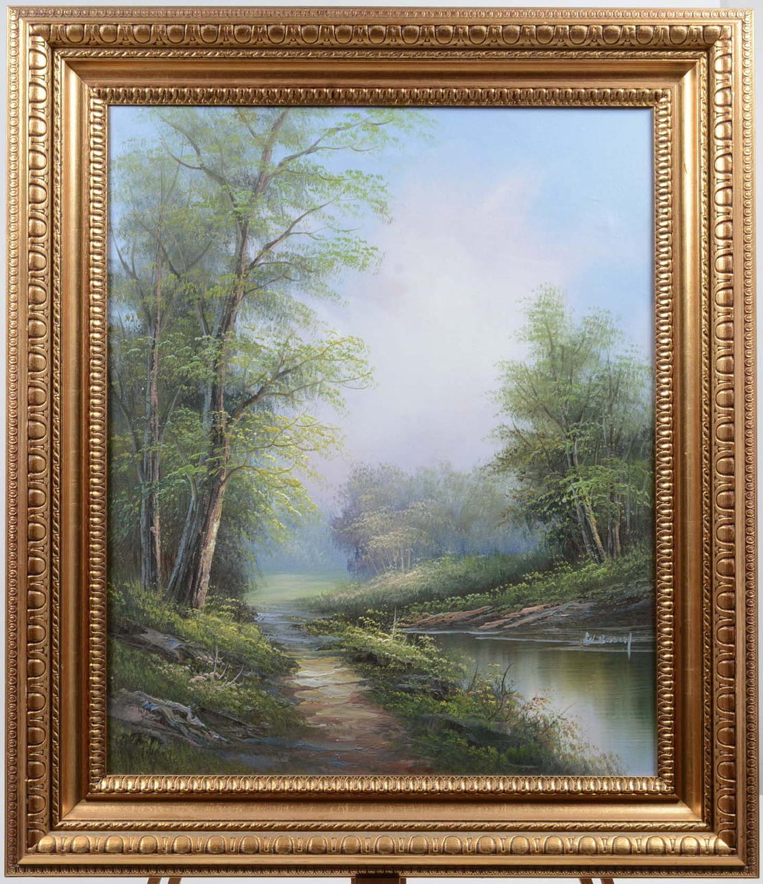 W. BOSCH. Vårlandskap. Olja. W. Bosch.