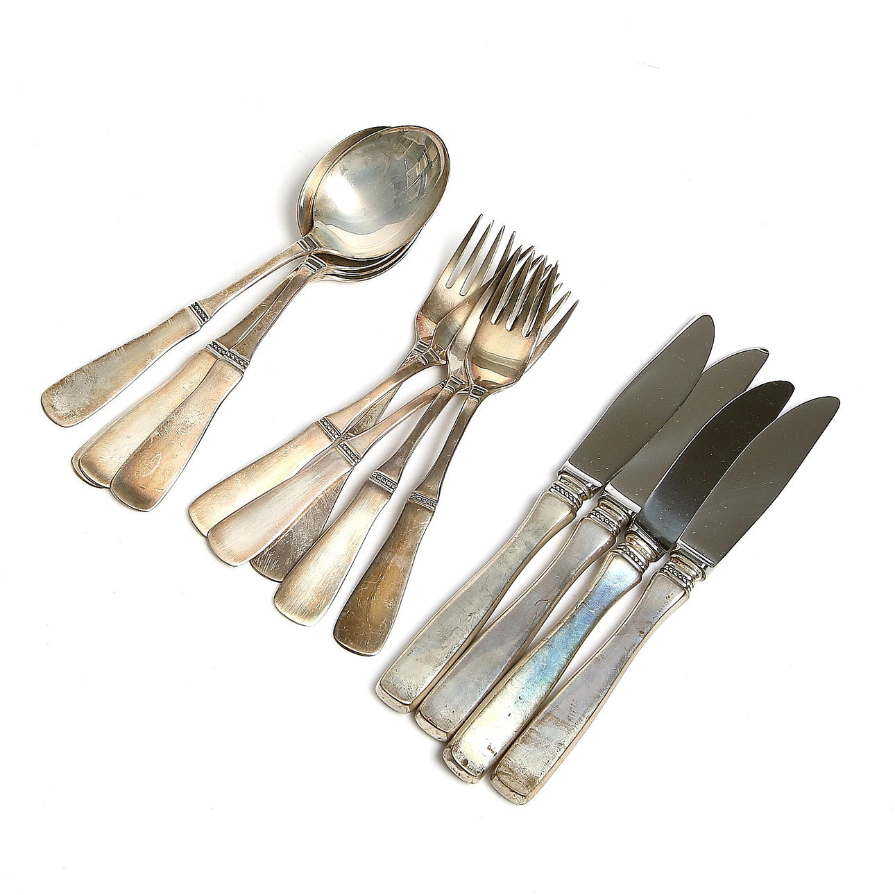 BESTICKSERVIS, 13 delar, modell "Uppsala", MGAB, 1900-tal. Nettovikt ca 570 gram.