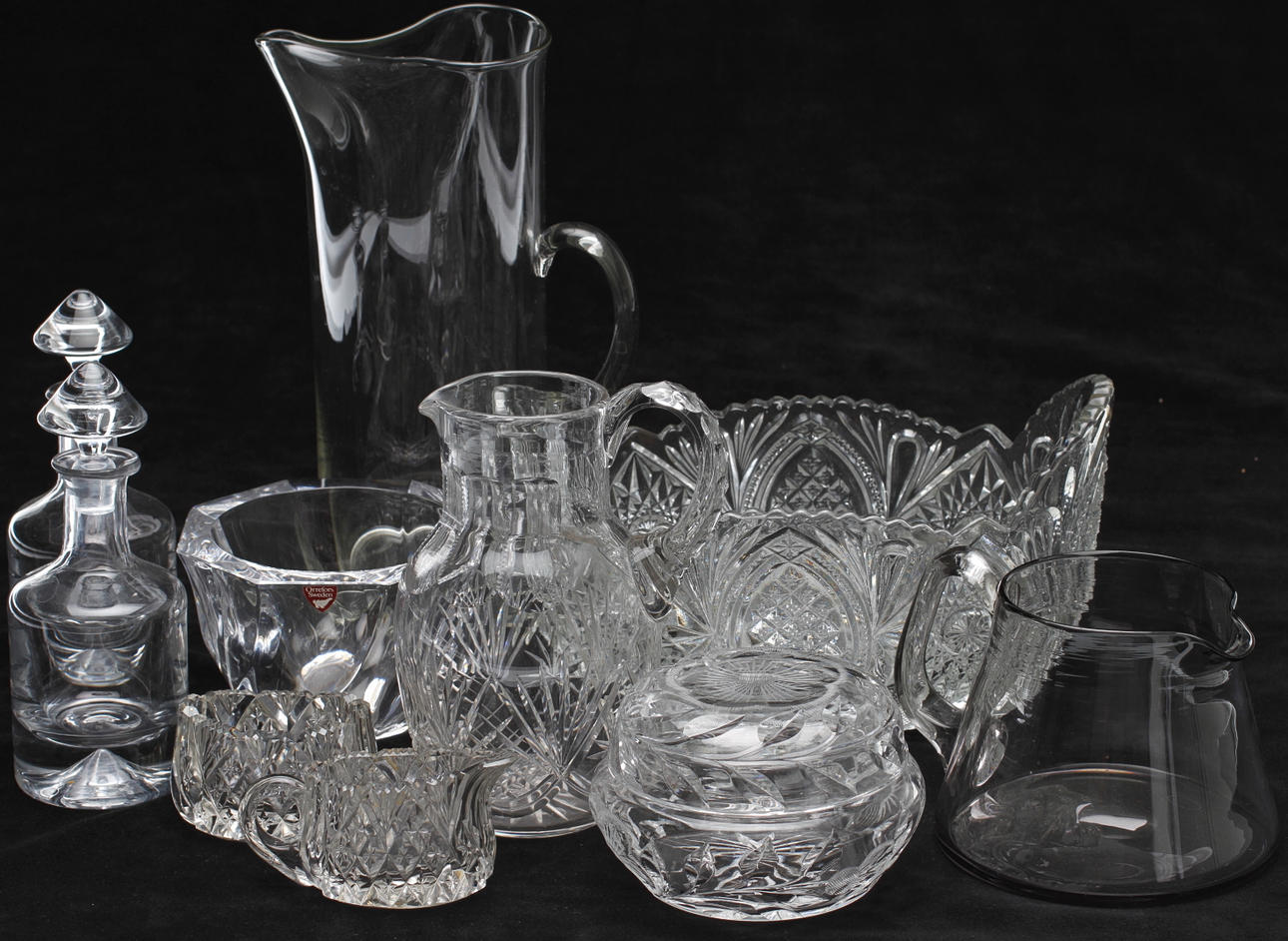 PARTI GLAS, 21 delar, bl.a. Orrefors.