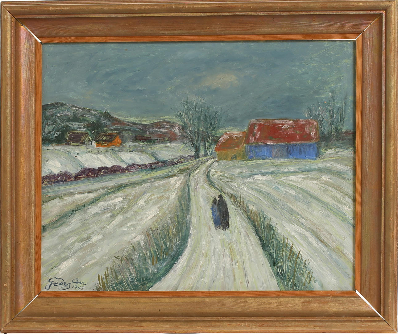 Unknown artist, oil on Board, signed and dated 1945. Art - Paintings ...