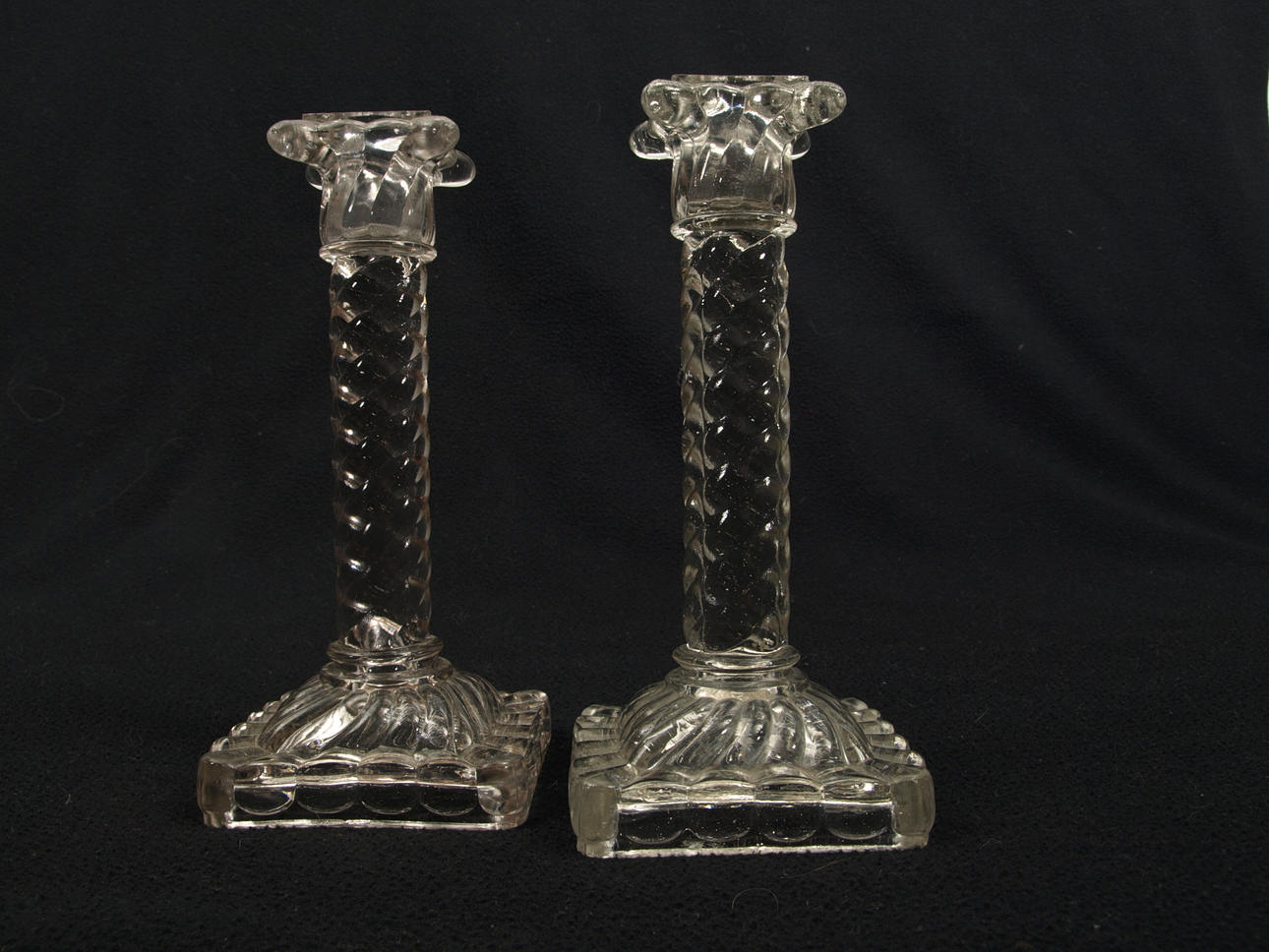 LJUSSTAKAR, ett par, glas, Reijmyre, modell 2919, sent 1800-tal, Reijmyre.