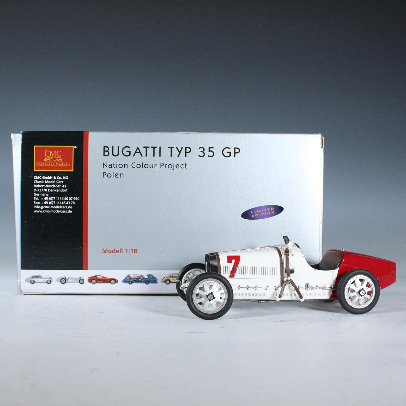 ミニカー CMC Bugatti Typ 35 Grand Prix (1924) CMC. 'Bugatti Type 35 Grand Prix Nation Color Project, Polonia