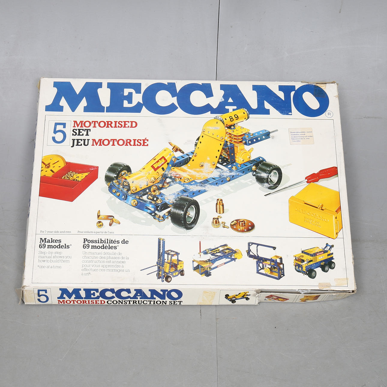Juego de construcción motorizado MECCANO G7505, caja de construcción, embalaje original.