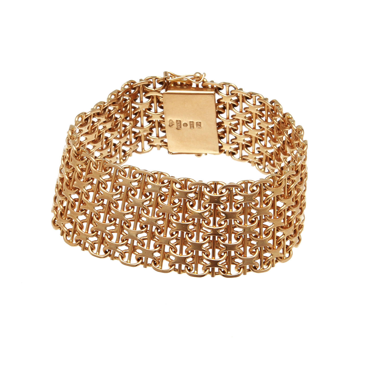 ARMLÄNK, 18K rödguld, Falköping, 1965. Vikt ca 49,5g.