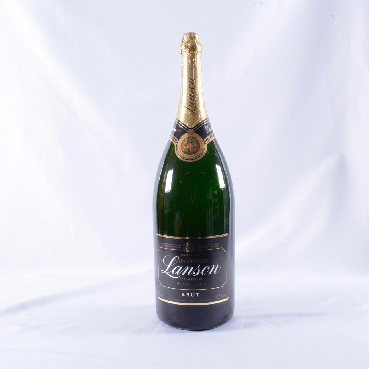 DEKORATIVE FLASCHE, Glas, Lanson, Champagner.