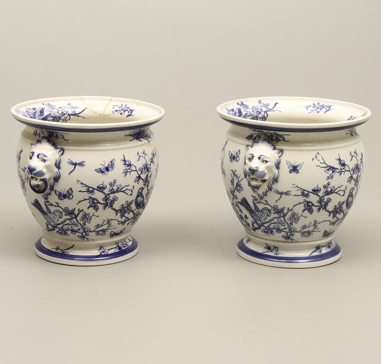 YTTERFODER, porslin, ett par, Gustavsberg, tidigt 1900-tal.