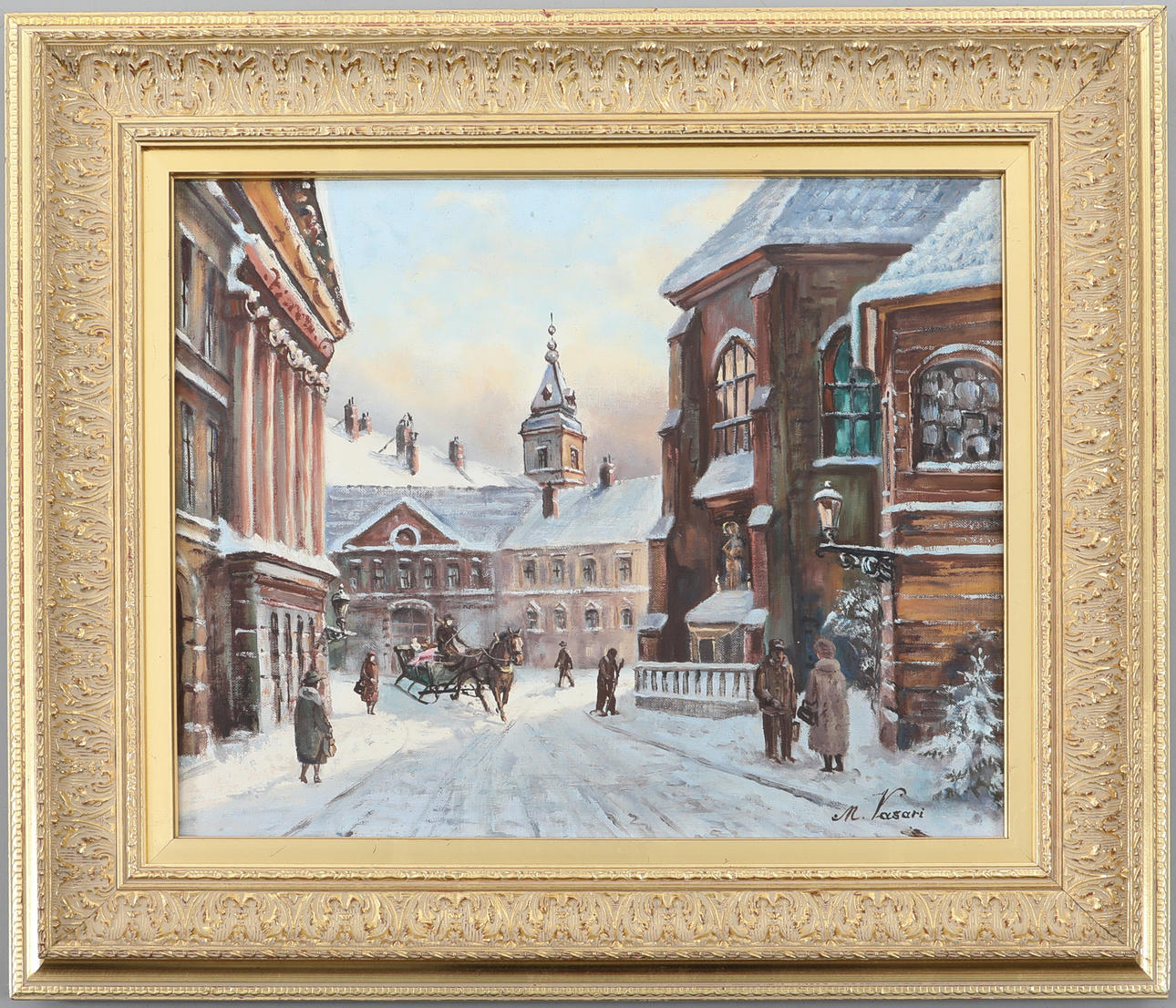 LESZEK VASARI. oil on canvas, signed M.Vasari.