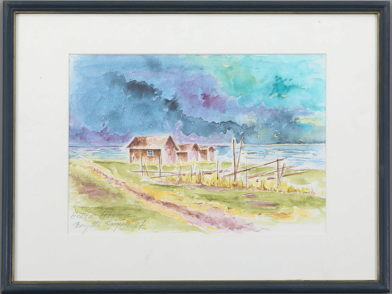 BIRGITTA SJÖGREN. watercolour, signed and dated -97.