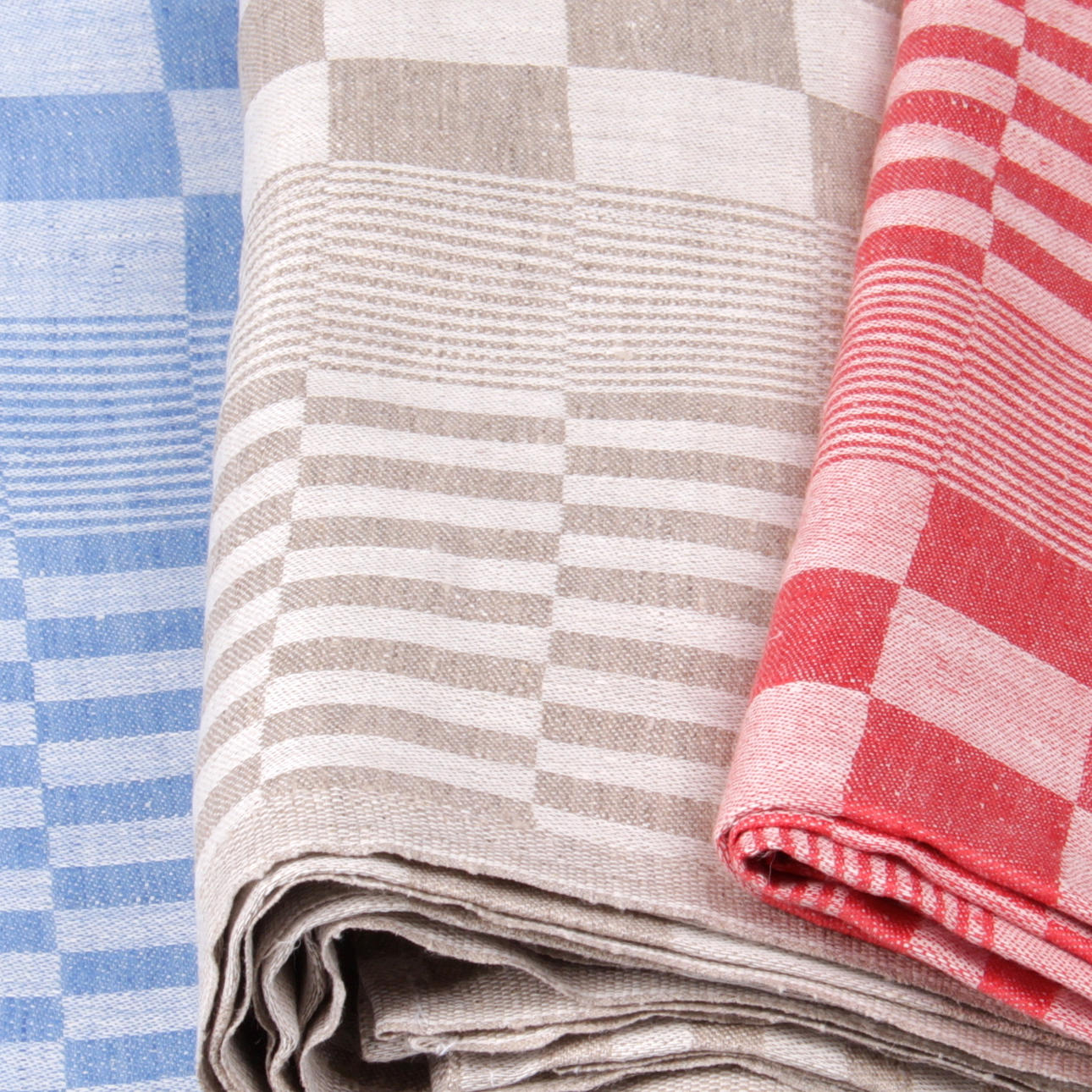 LINNE, 3 st. Dukar, Klässbol Linneväveri, samtida.