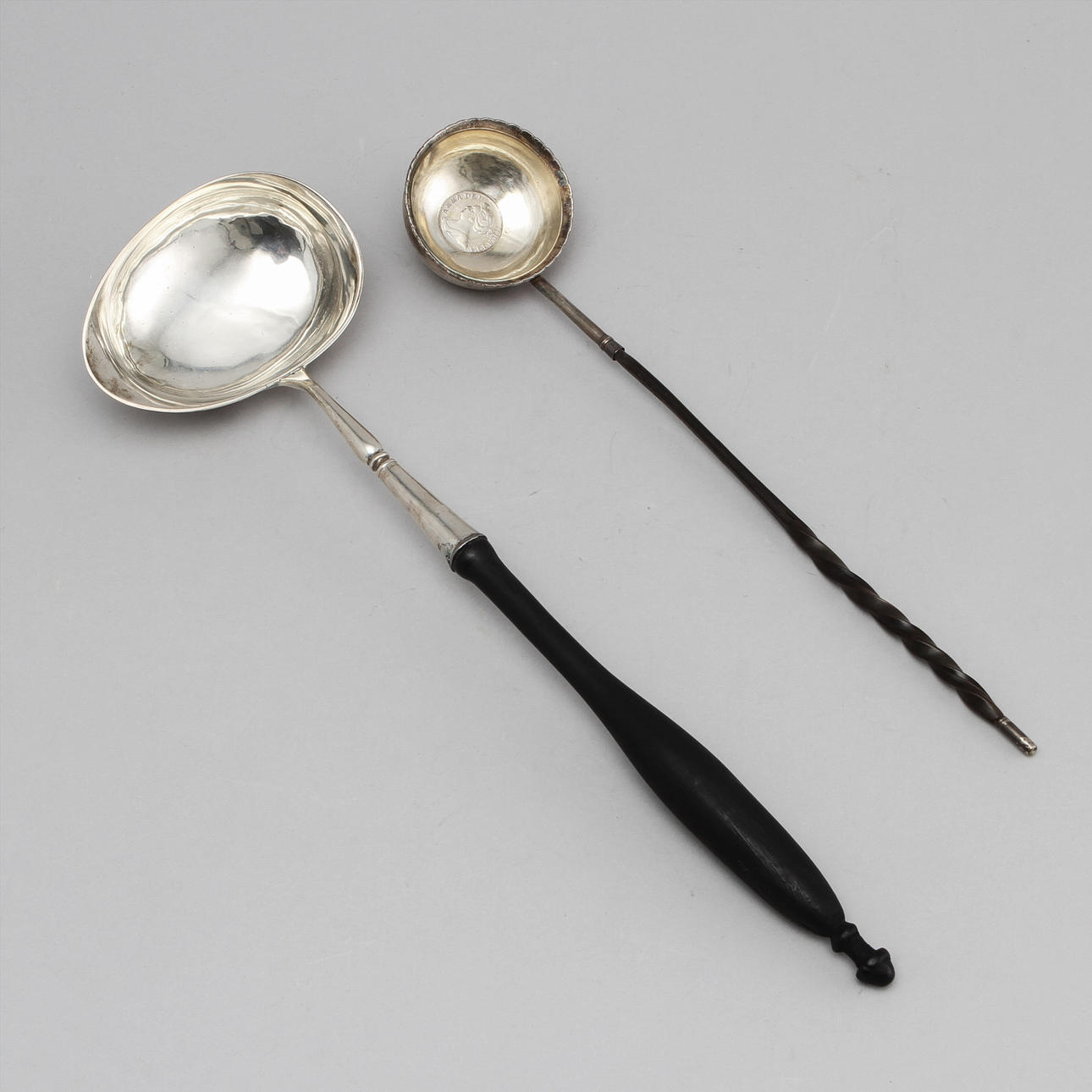 SOPPSLEV samt SLEV, silver, Sverige, 1800-tal.