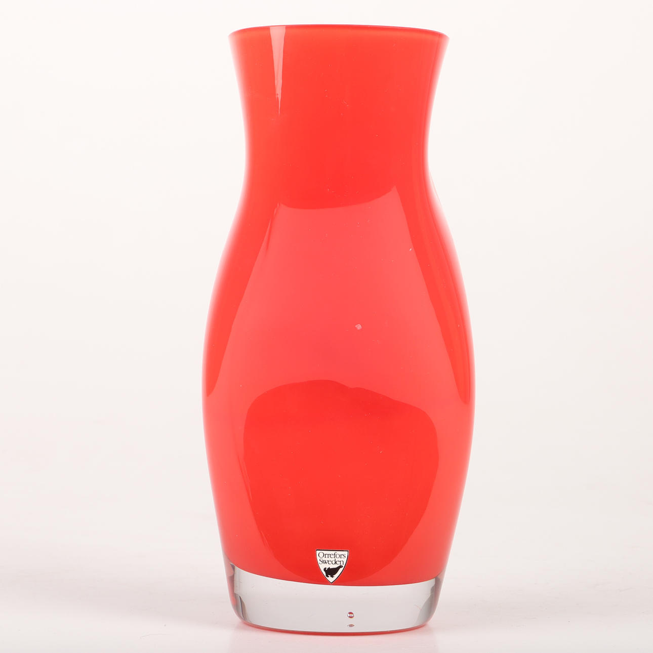 LENA BERGSTRÖM. Vase, "Squeeze", Glas, Orrefors.