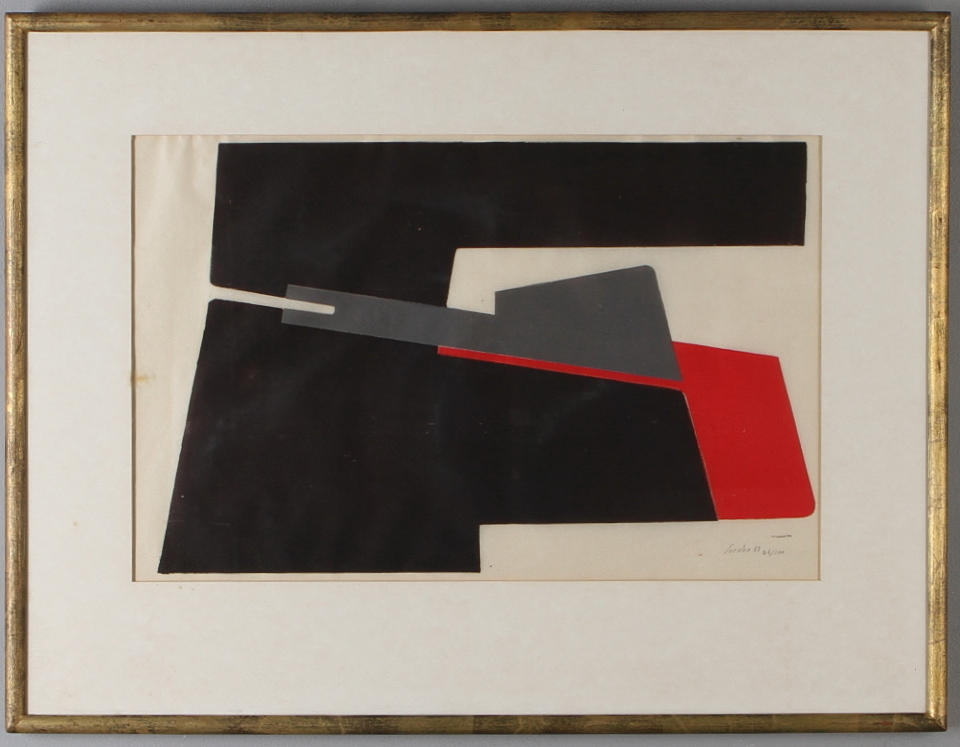 TORSTEN ANDERSSON. Komposition, färgträsnitt, signerad och numrerad 25/100.