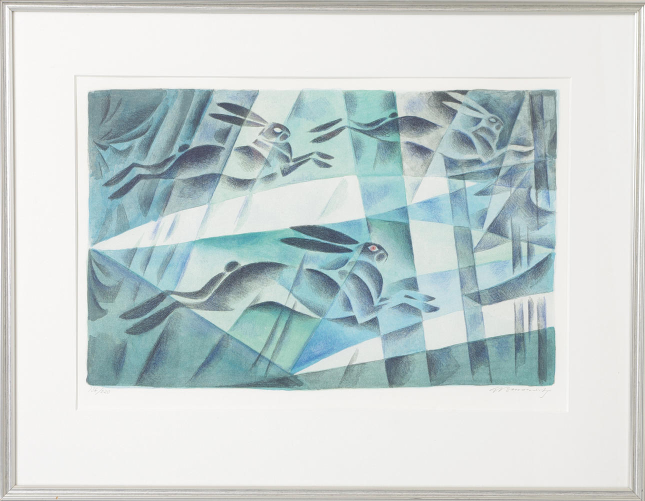 GUNNAR BRUSEWITZ. Harar, färglitografi, signerad.