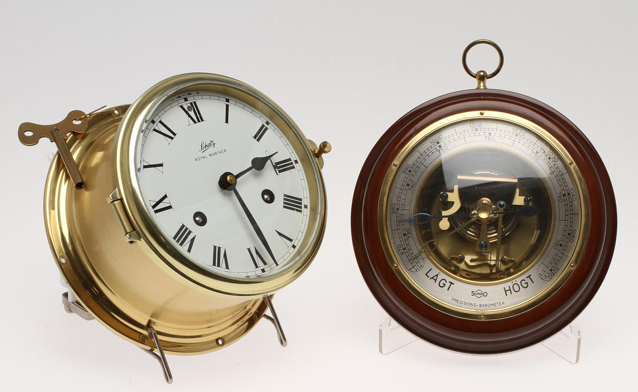 SKEPPSUR Schatz samt BAROMETER Sundo, 1900-tal.