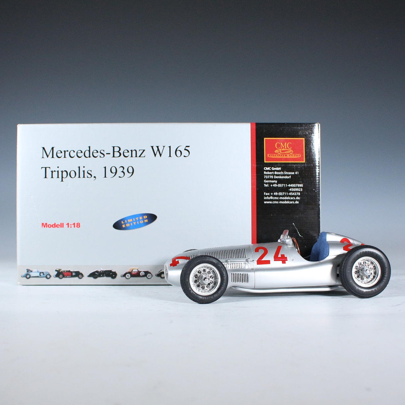 CMC. 'Mercedes Benz W165 #24 Tripoli GP 1939 Rudolf Caracciola', 1