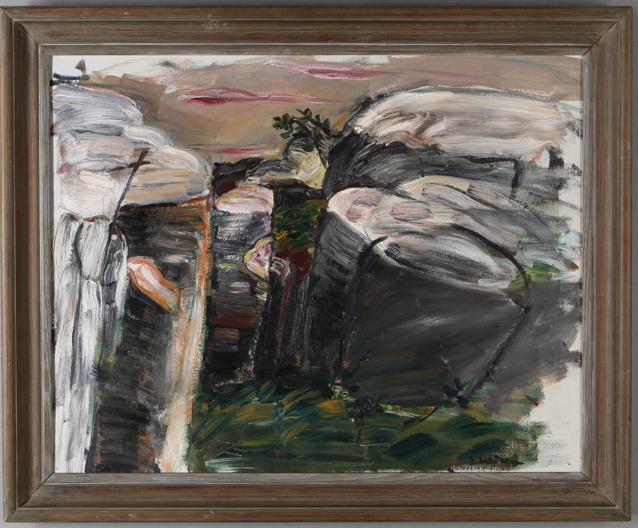 INGEGERD MÖLLER. "Klippskreva", olja på duk, signerad.