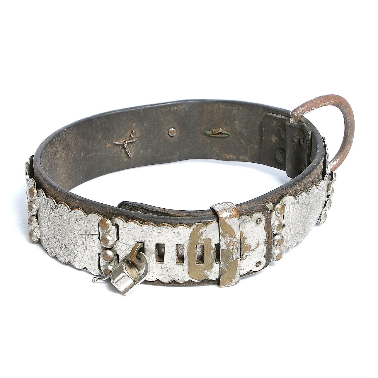 HALSBAND för HUND med POLHEMSLÅS, 1800/1900-tal.