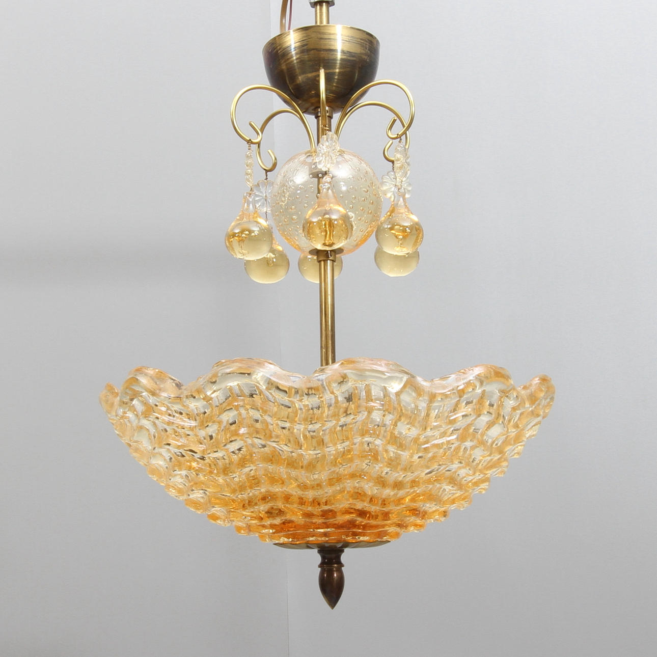 TAKLAMPA, glas, Carl Fagerlund, Orrefors.