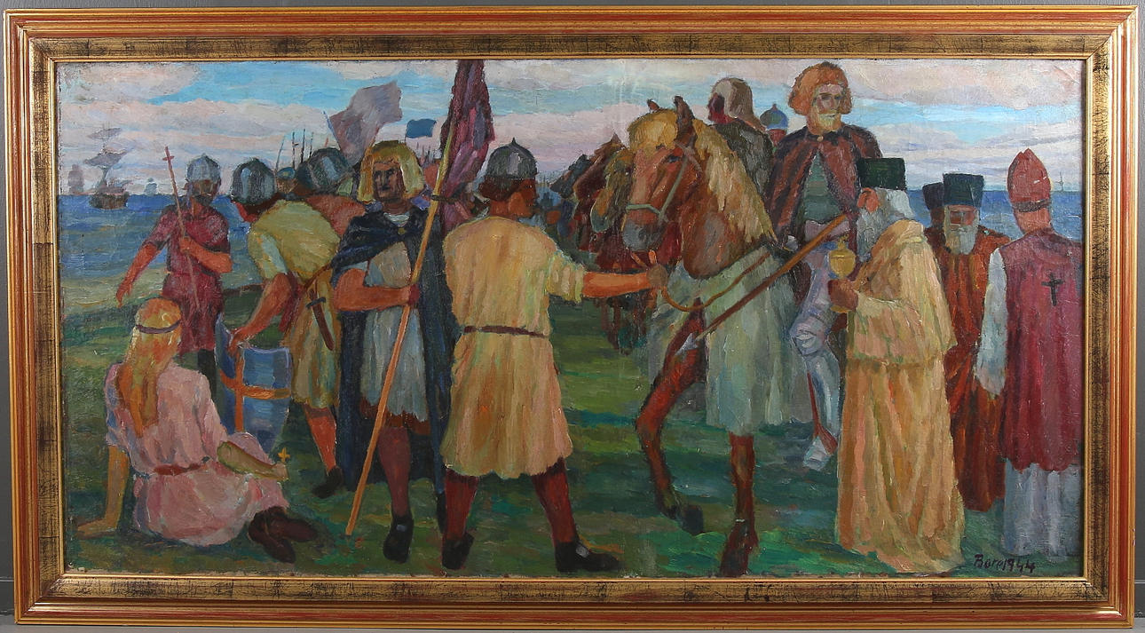 BORE FORSBÄCK. Olja på duk. Signerad och daterad. 1944.