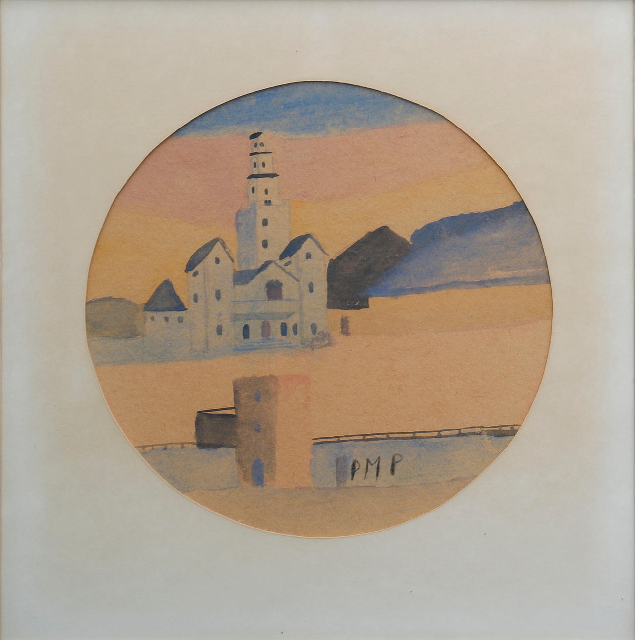 PRIMUS MORTIMER PETTERSSON. akvarell, signerad PMP.