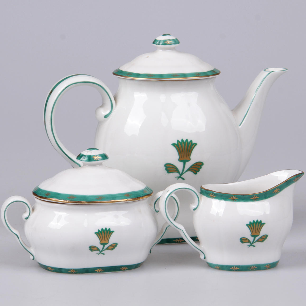 KAFFESERVIS, 3 delar, "Guldstjärna", Wilhelm Kåge, Gustavsberg.