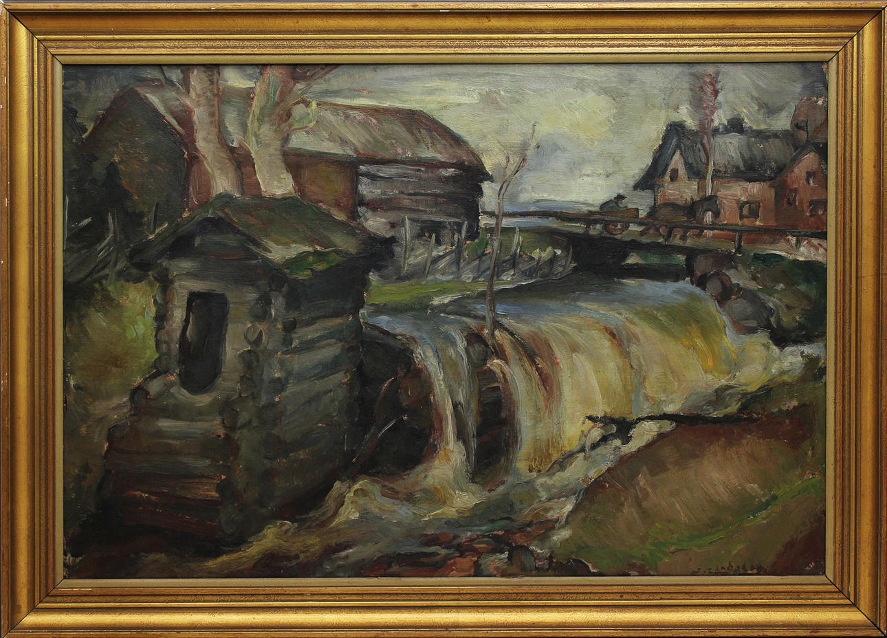 Parti konst (7). Div. tekniker. Bl.a Josef Lindskog, Viggo Djurberg, Kjell Löwenadler, Leif Mattsson etc.