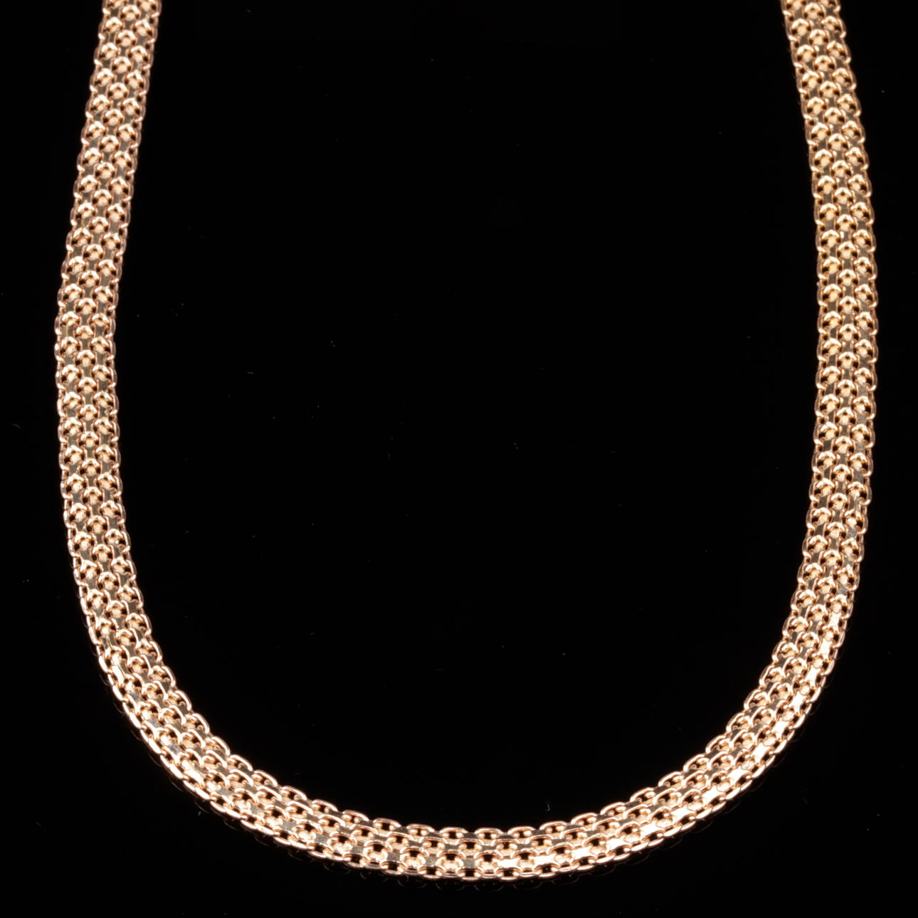 COLLIER, x-länk med stav, 18k guld, Italien, vikt ca 11,14 gram.